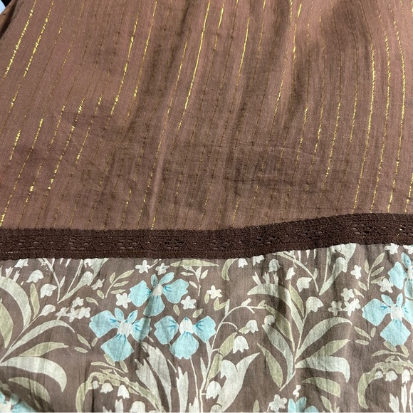 Angie Brown Mixed Fabric and Lace Dress Vintage Style - Small - Picture 7 of 11